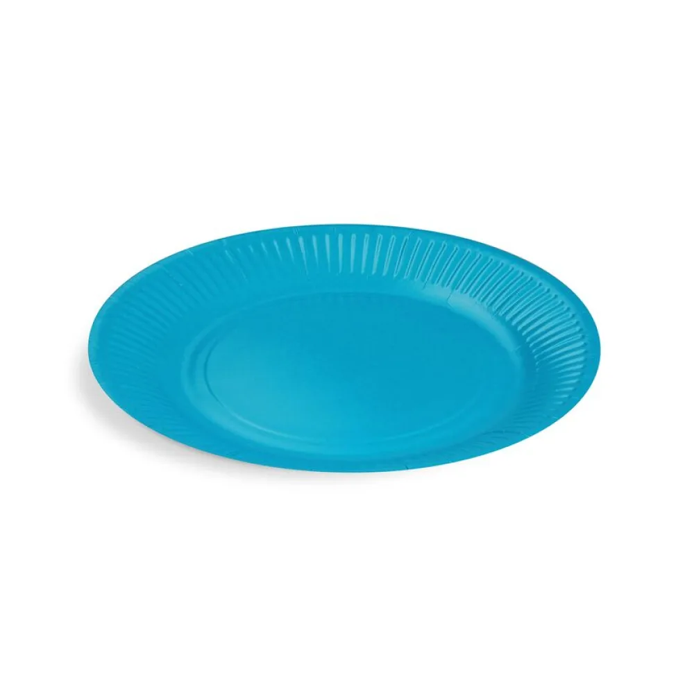 BIONATURE Pappteller Partyteller FSC Mix rund O23cm fettdicht blau, 10 Stk. – Bild 2
