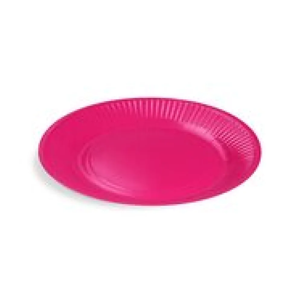 BIONATURE Pappteller Partyteller FSC Mix rund O23cm fettdicht fuchsia, 10 Stk.