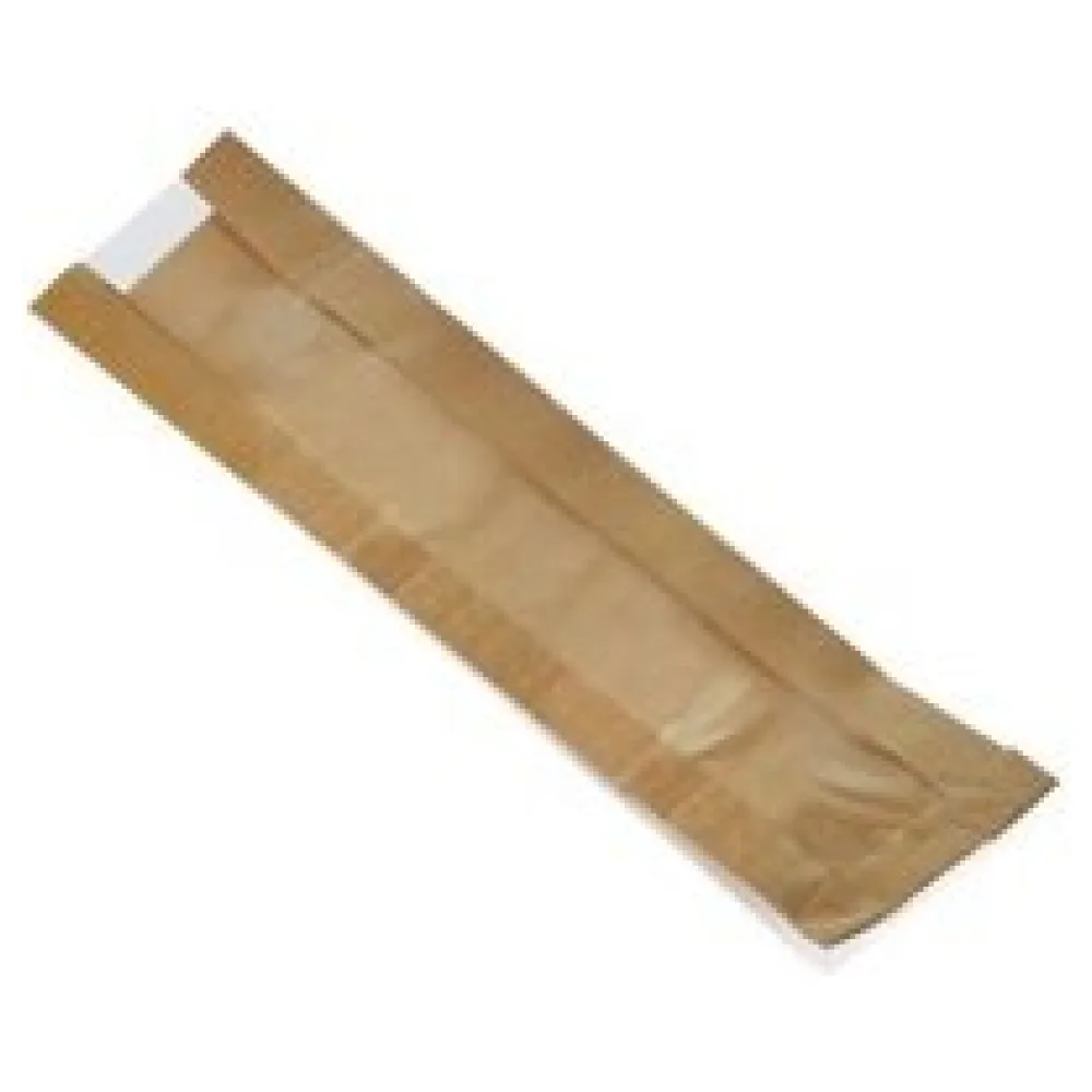 Papierfaltenbeutel für Baguettes 12 + 4 x 59 cm, mit Fenster 6cm, 1000 Stk. – Bild 3