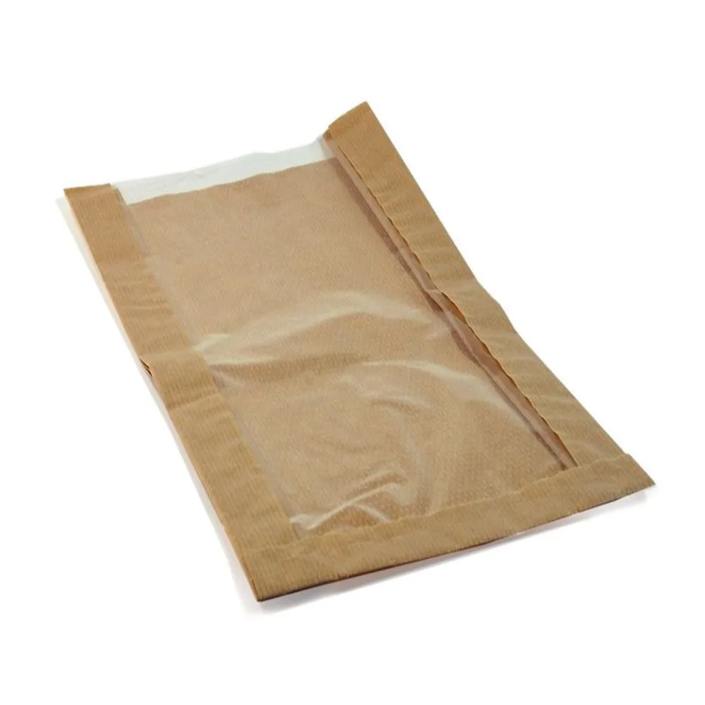 Papierfaltenbeutel für Gebäck 18 + 6 x 32 cm, mit Fenster 13cm, 1000 Stk. – Bild 2