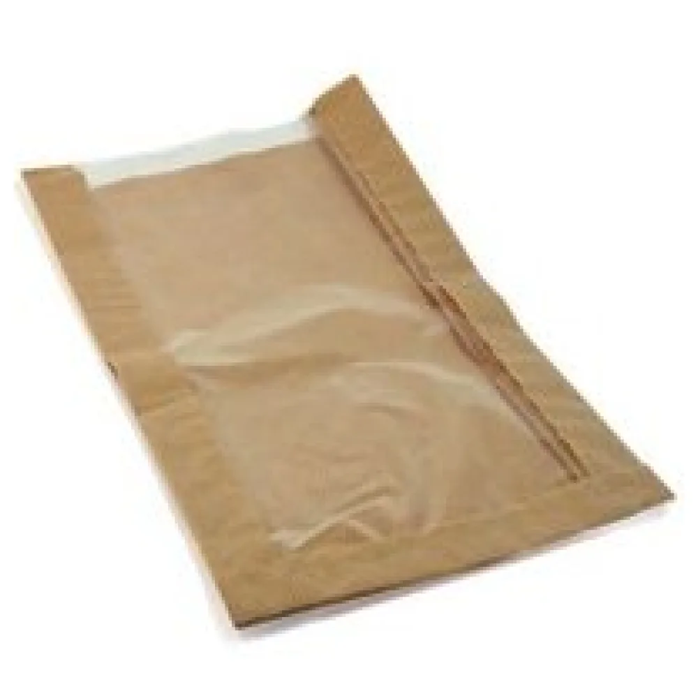 Papierfaltenbeutel für Gebäck 18 + 6 x 32 cm, mit Fenster 13cm, 1000 Stk. – Bild 3