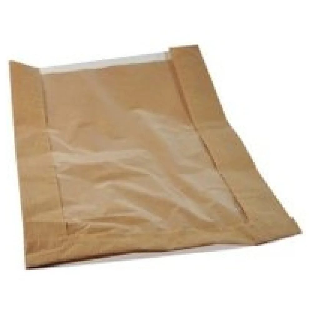 Papierfaltenbeutel für Brotlaib rund 26 + 7 x 40 cm, mit Fenster 19cm, 1000 Stk. – Bild 3