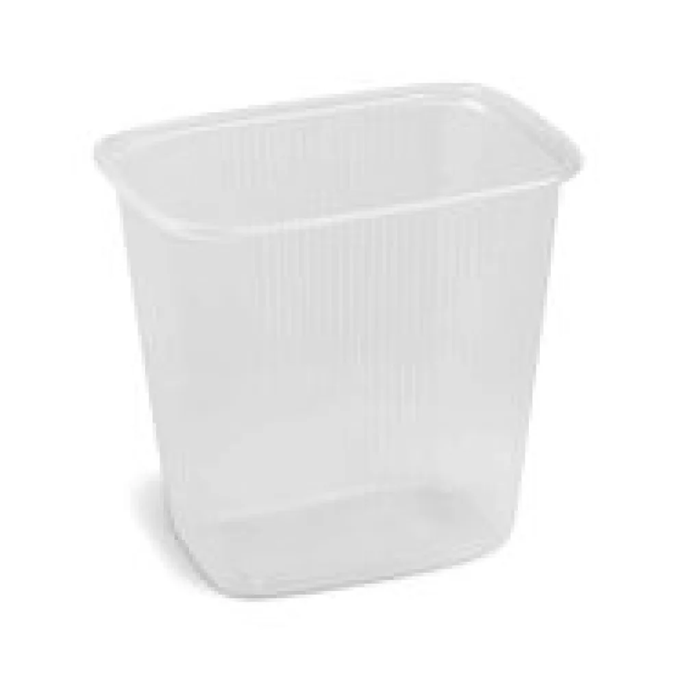 Rechteckbecher klar 500 ml (PP), 100 Stk.