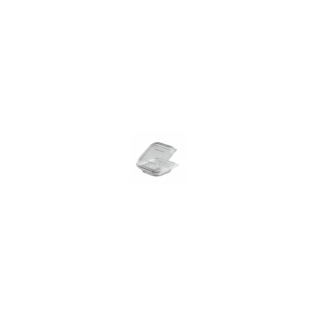Rechteckbecher klar mit Deckel 125 ml (PET), 50 Stk.