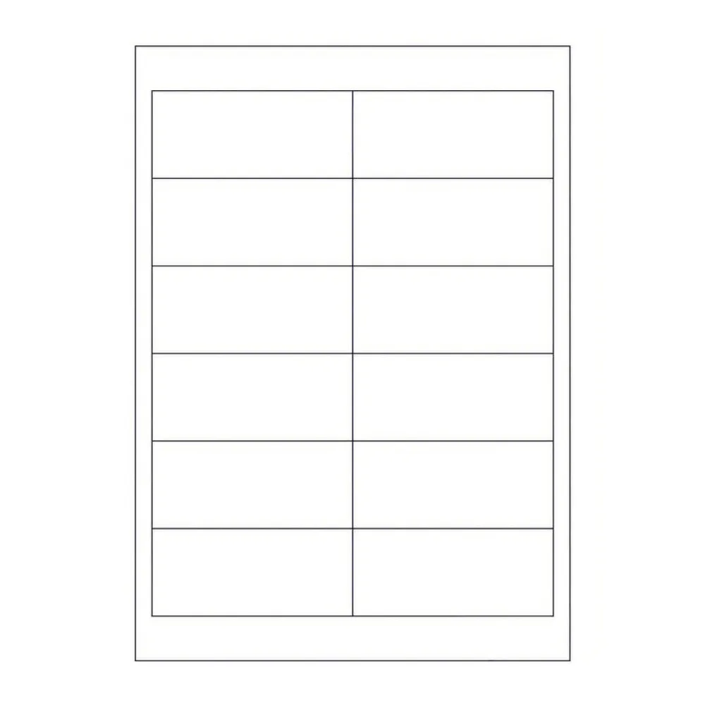 Etiketten Labels selbstklebend weiß 97 x 42.3mm auf DIN A4, 1200 Stk. – Bild 2