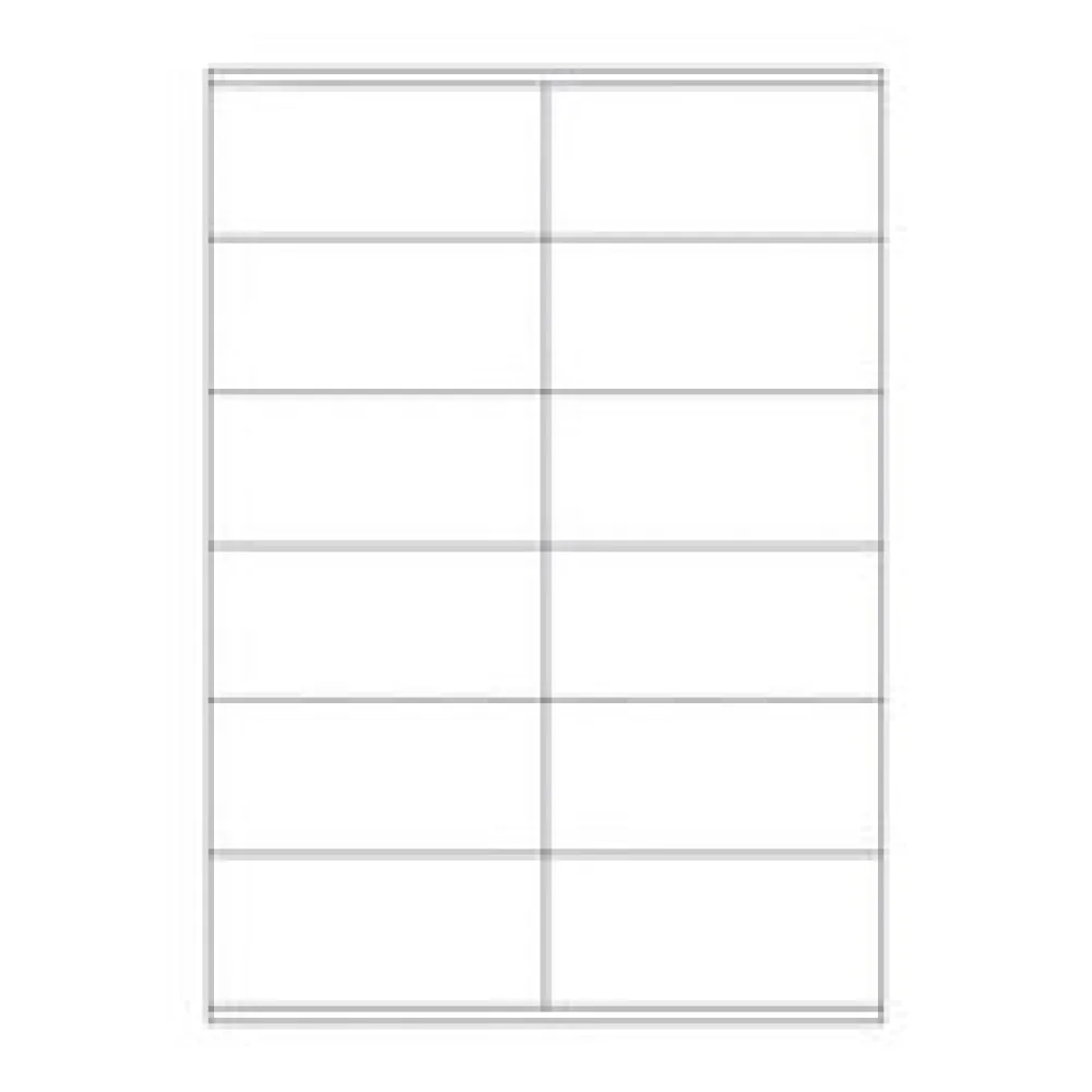 Etiketten Labels selbstklebend weiß 105 x 48mm auf DIN A4, 1200 Stk.