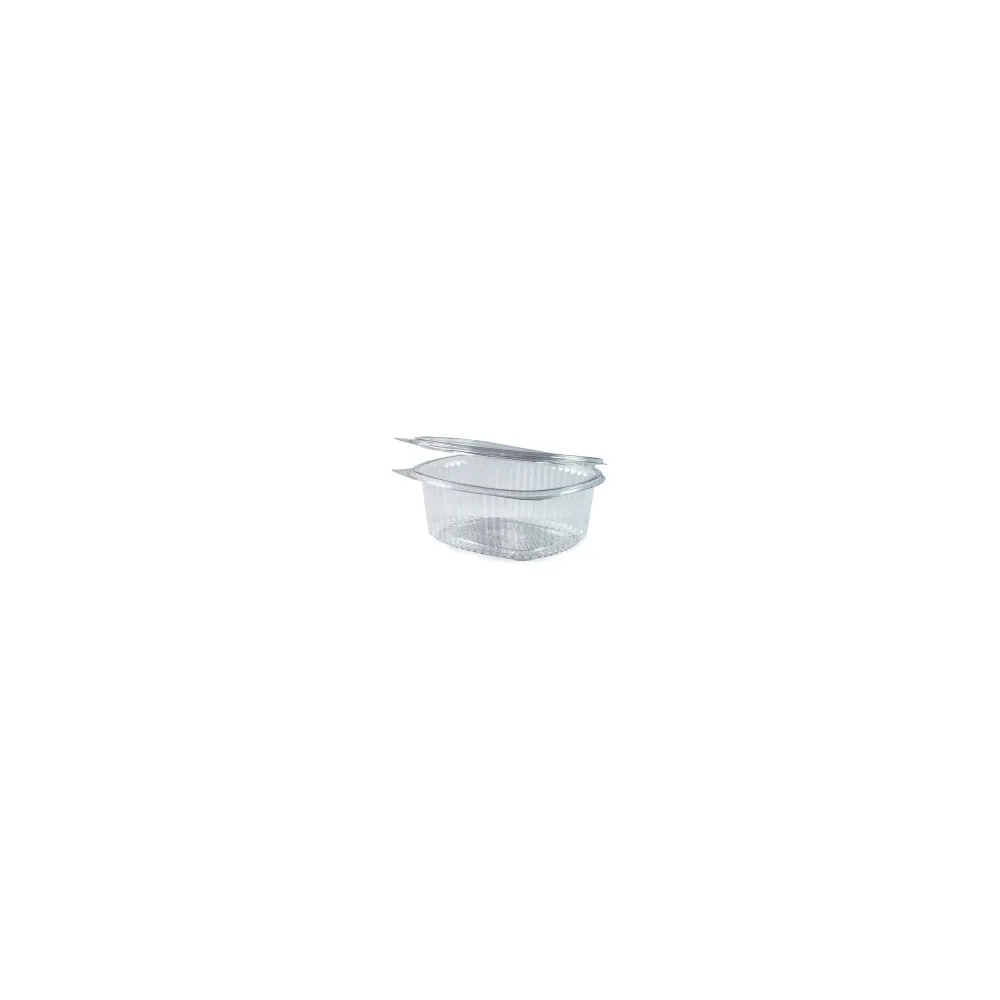 Feinkostbecher oval klar mit Deckel 250 ml (PET), 50 Stk.