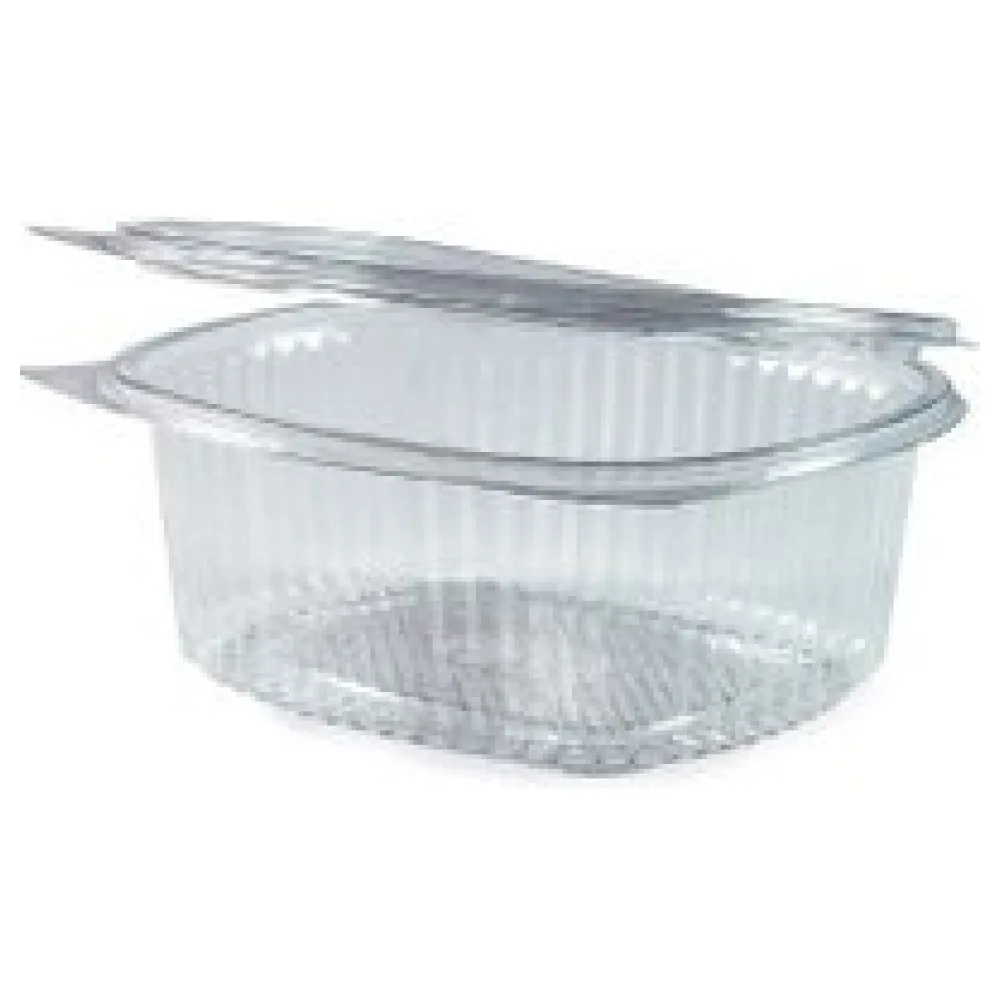 Feinkostbecher oval klar mit Deckel 375 ml (PET), 50 Stk. – Bild 3