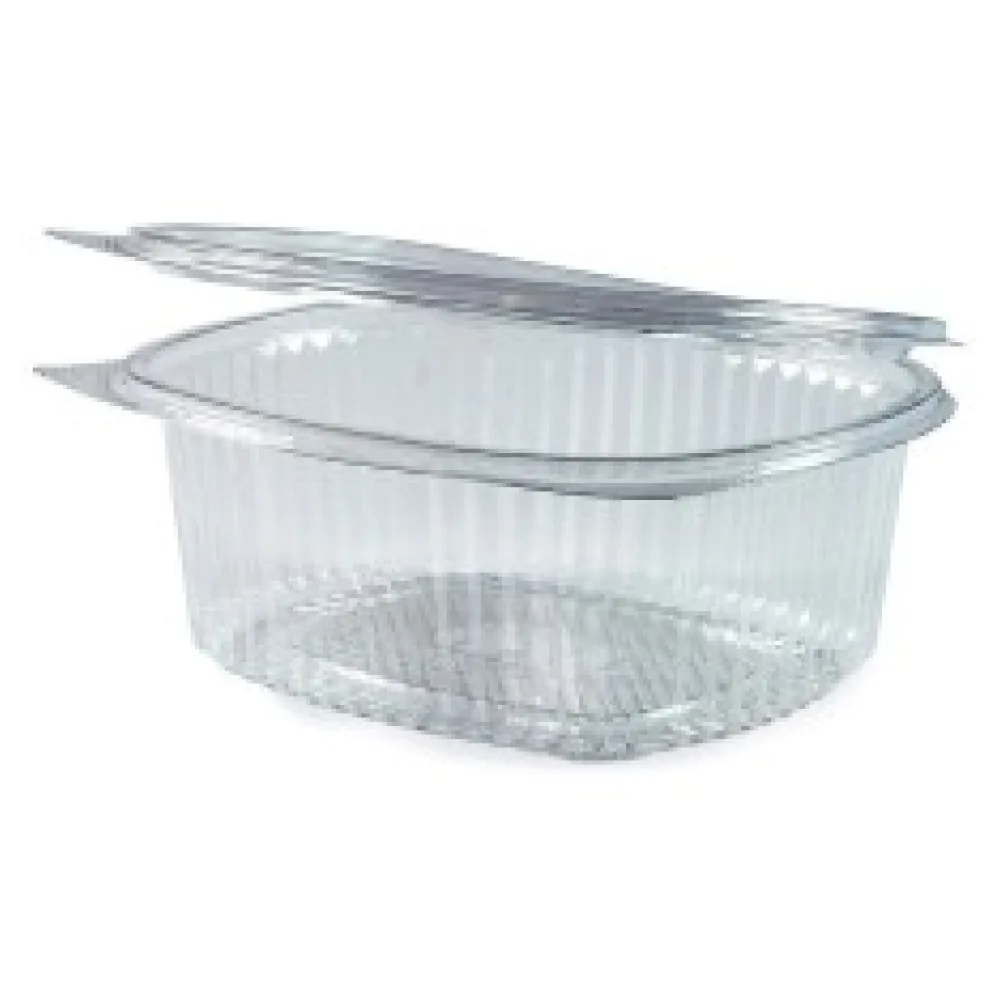 Feinkostbecher oval klar mit Deckel 750ml (PET), 50 Stk.