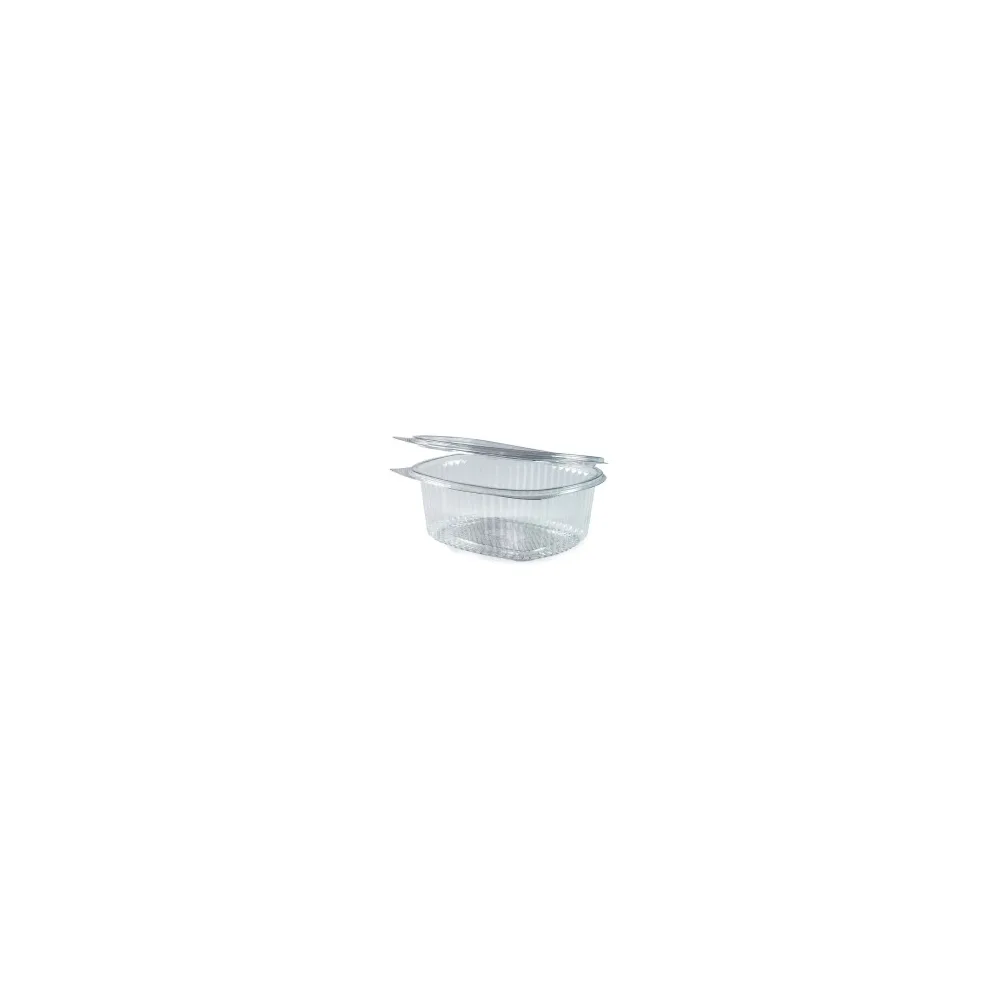 Feinkostbecher oval klar mit Deckel 750ml (PET), 50 Stk.