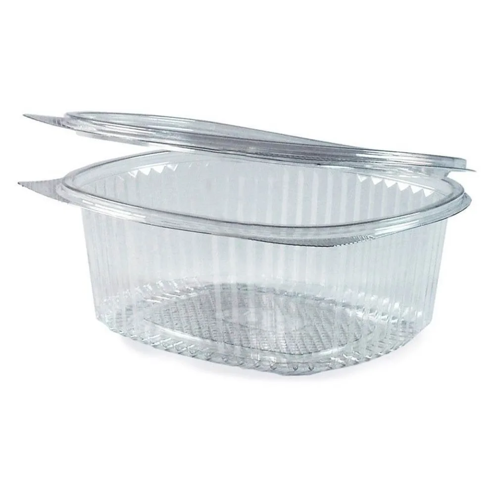 Feinkostbecher oval klar mit Deckel 1000 ml (PET), 50 Stk. – Bild 2