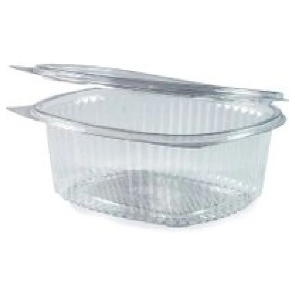 Feinkostbecher oval klar mit Deckel 1000 ml (PET), 50 Stk. – Bild 3