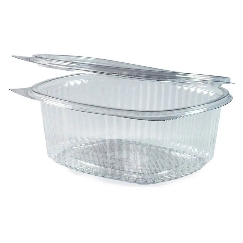 Feinkostbecher oval klar mit Deckel 1500 ml (PET), 50 Stk. – Bild 2