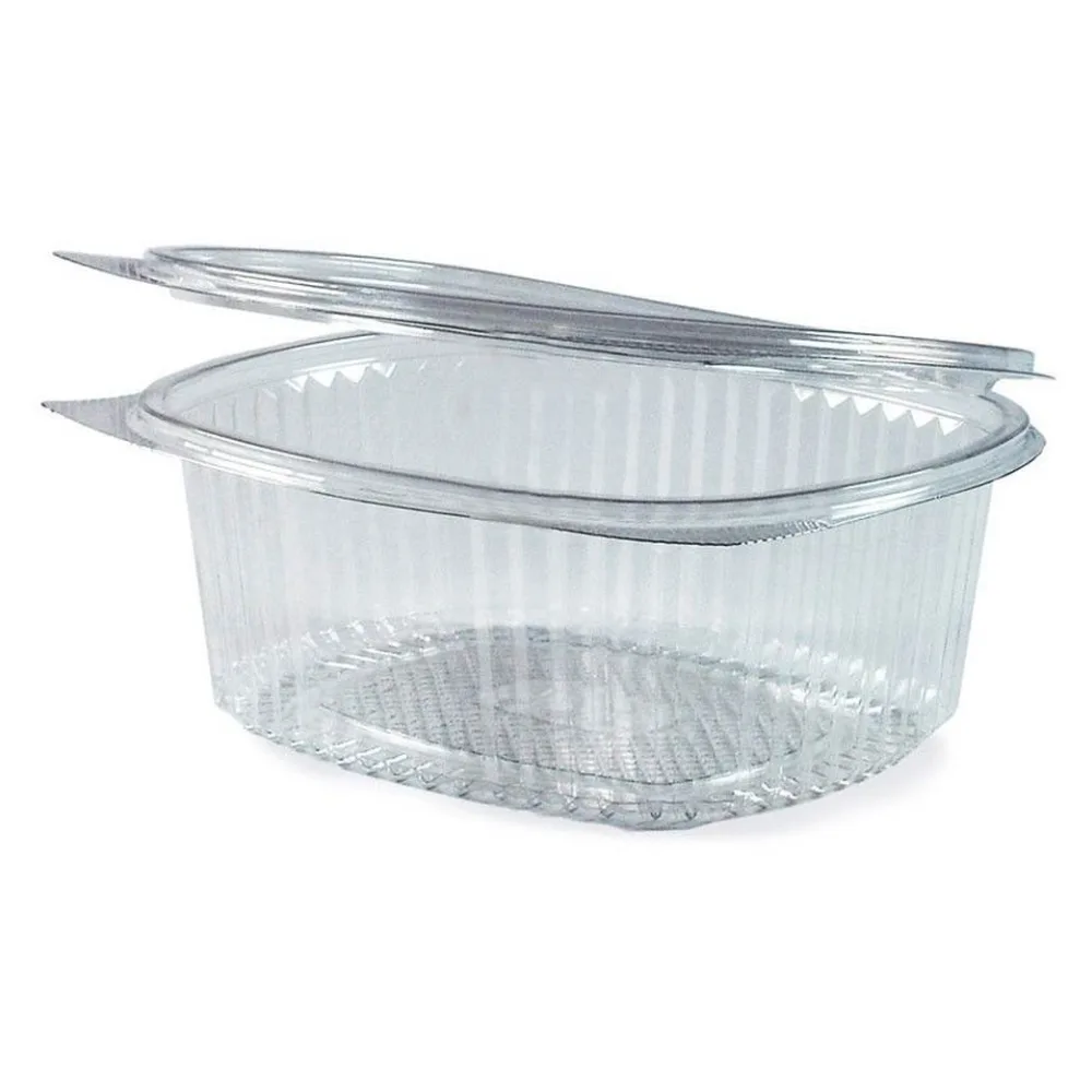 Feinkostbecher oval klar mit Deckel 2000 ml (PET), 50 Stk. – Bild 2