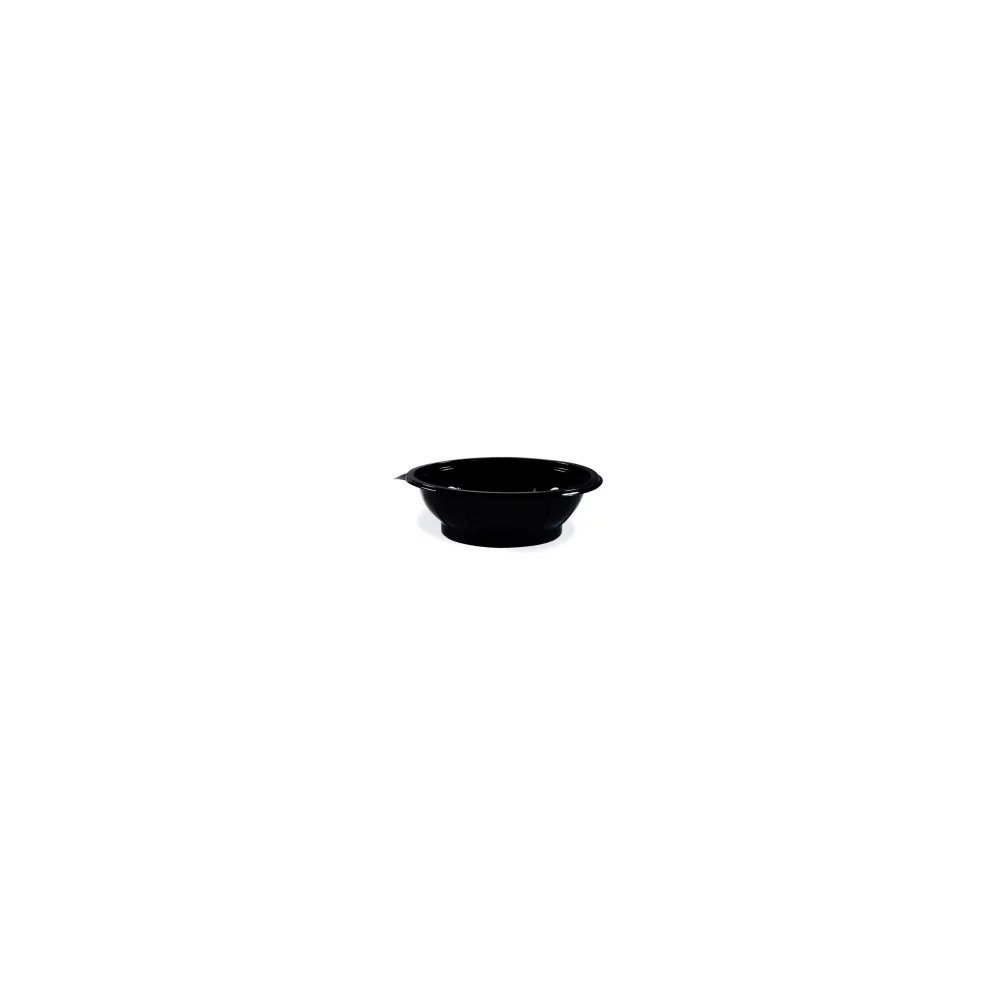 Salatschalen rund O 17,6 x 4,8 cm schwarz 500 ml (PET), 50 Stk.