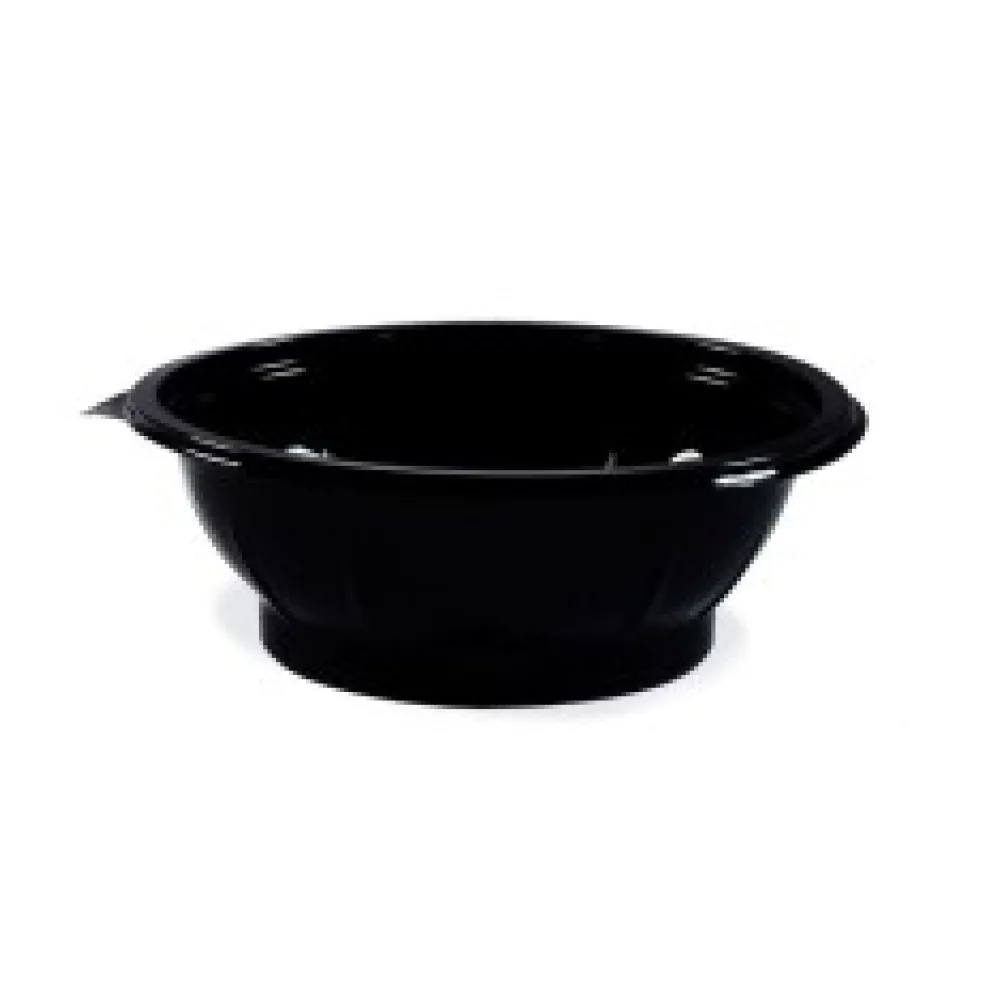 Salatschalen rund O 17,6 x 5,9 cm schwarz 600 ml (PET), 50 Stk.