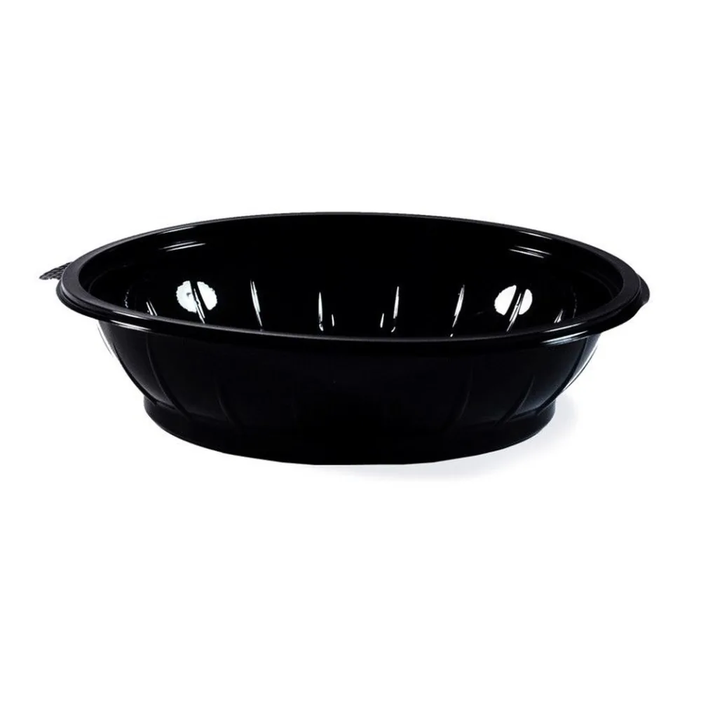 Salatschalen rund O 23 x 5,1 cm schwarz 1000 ml (PET), 50 Stk. – Bild 2