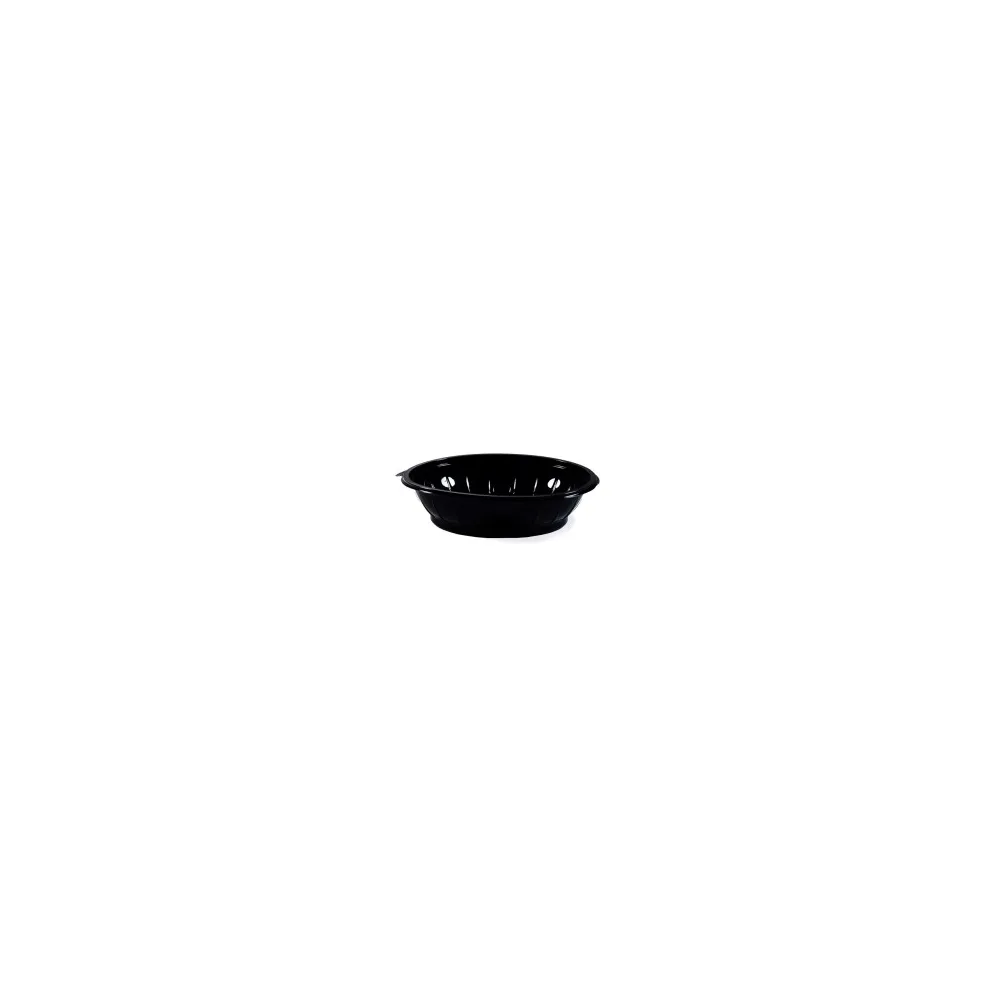 Salatschalen rund O 23 x 5,1 cm schwarz 1000 ml (PET), 50 Stk.