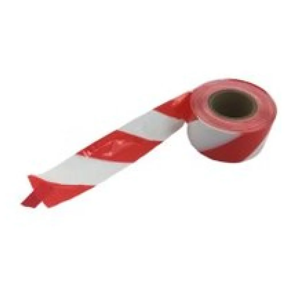 Absperrband rot weiß gestreift 75mm breit 500 Meter LDPE – Bild 3