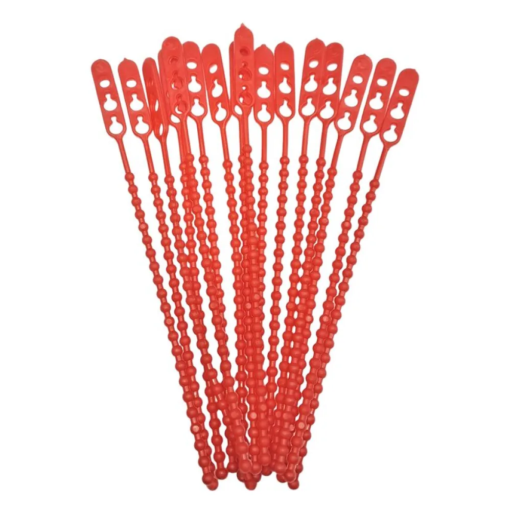 Schnellbinder Blitzbinder Länge 245mm wiederverschließbar rot, 100 Stk. – Bild 2