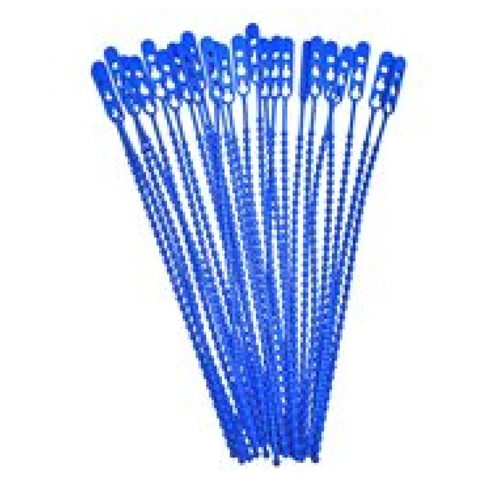 Schnellbinder Blitzbinder Länge 245mm wiederverschließbar blau, 100 Stk.