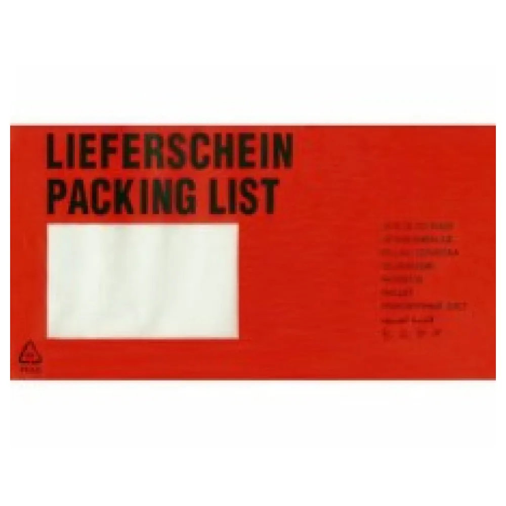 DOCUFIX Dokumententaschen *Lieferschein*, DIN Lang 240x115mm, 250 Stk.