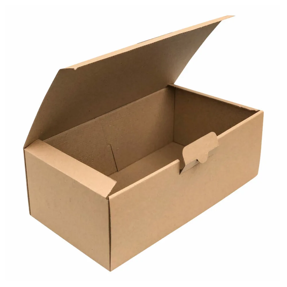 Versandkarton 310x170x110mm schnelle Aufrichtung mit Steckverschluss braun – Bild 2