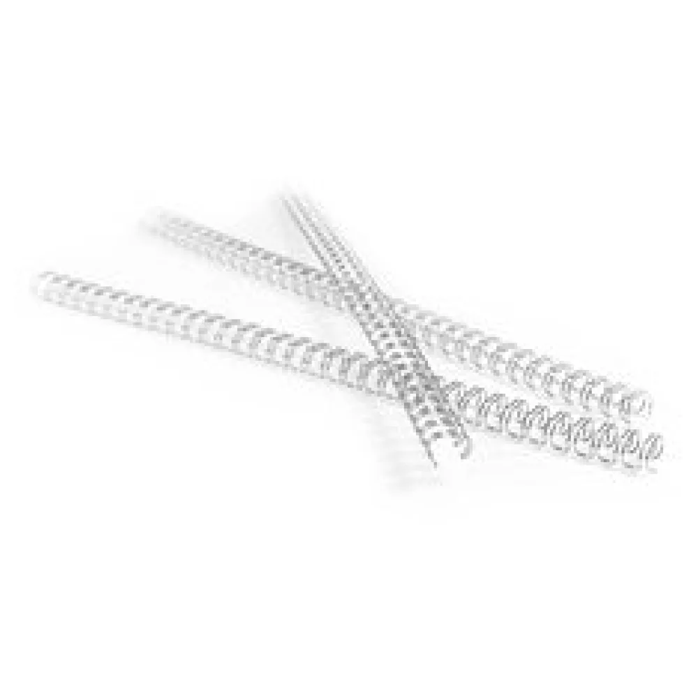 Drahtbinderücken 6mm 1/4", bis max. 35 Blatt, 3:1 Teilung, Silber, 100 Stk.
