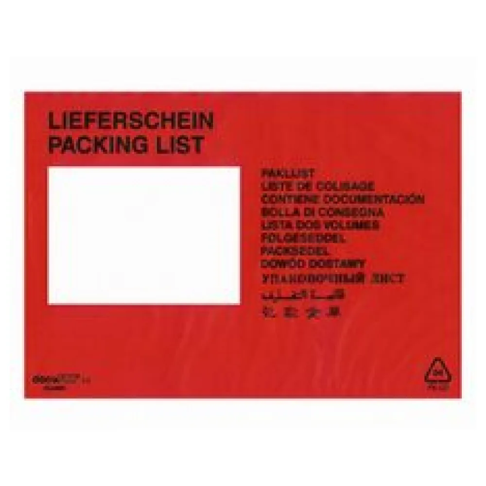 DOCUFIX Dokumententaschen *Lieferschein*, C5 240x165+20mm, 250 Stk.