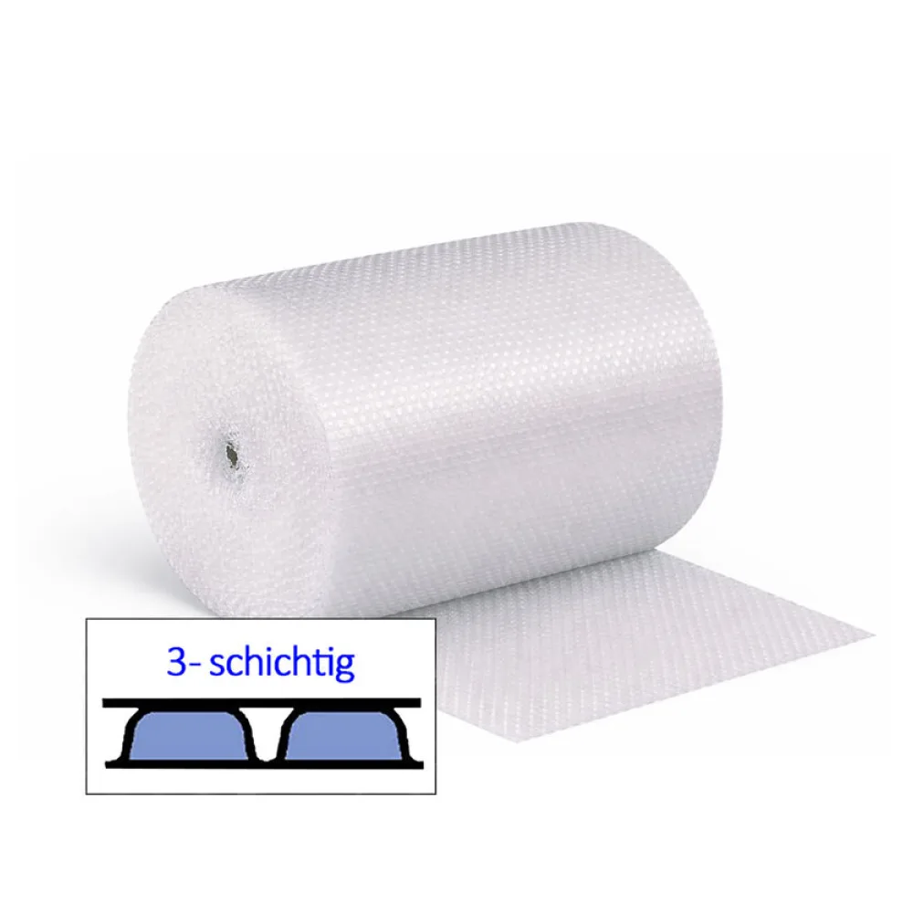 BubbleStar Luftpolsterfolie 150cm x 50m, beidseitig glatt 3-lagig – Bild 2