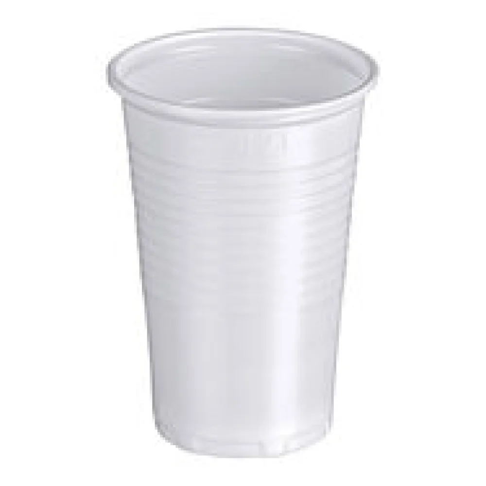 Trinkbecher weiß 0,2 l, 200 ml, PP, O 70 mm, 100 Stk.