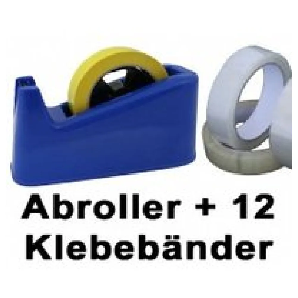 Tischabroller schwere Ausführung inkl. 12 Stk. Klebeband 19 mm x 66 m - SPARSET – Bild 3