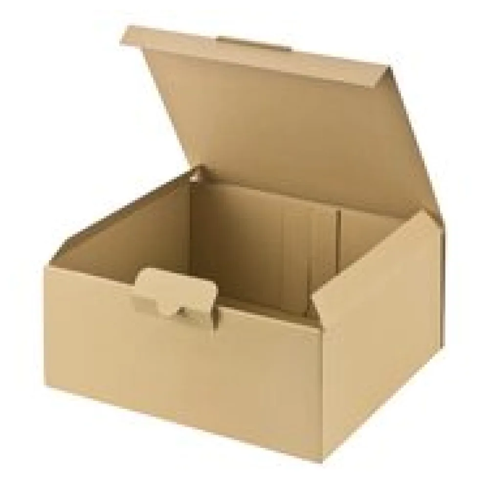 Versandkarton 240x200x100mm schnelle Aufrichtung mit Steckverschluss Warenpost International braun