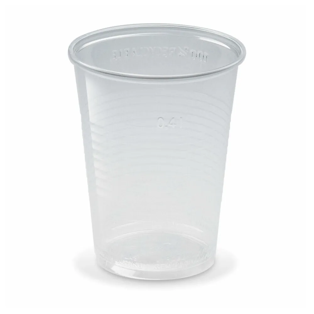 Trinkbecher transparent klar mit Eichstrich 0,4 l, 400 ml, PP, 50 Stk. – Bild 2