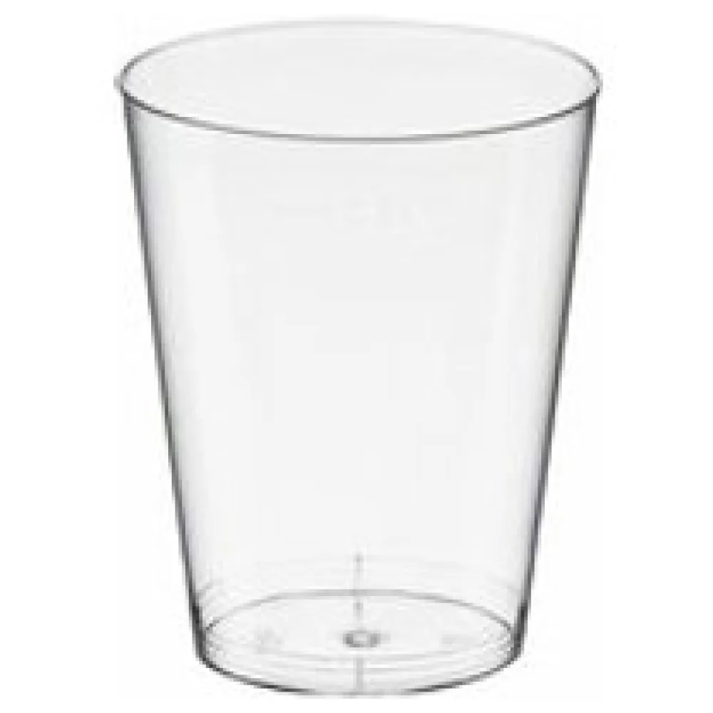 Einweg-Trinkglas 200ml, PS, mit Eichstrich, transparent glasklar, 50 Stk. – Bild 3