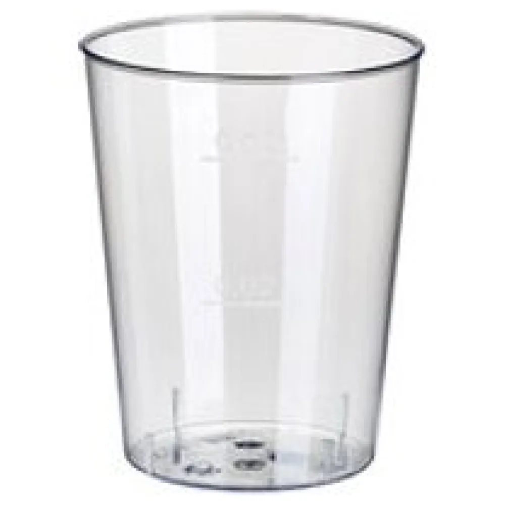 Einweg-Schnapsglas 4cl, PS mit Eichstrich bei 2cl und 4cl, transparent, 40 Stk. – Bild 3