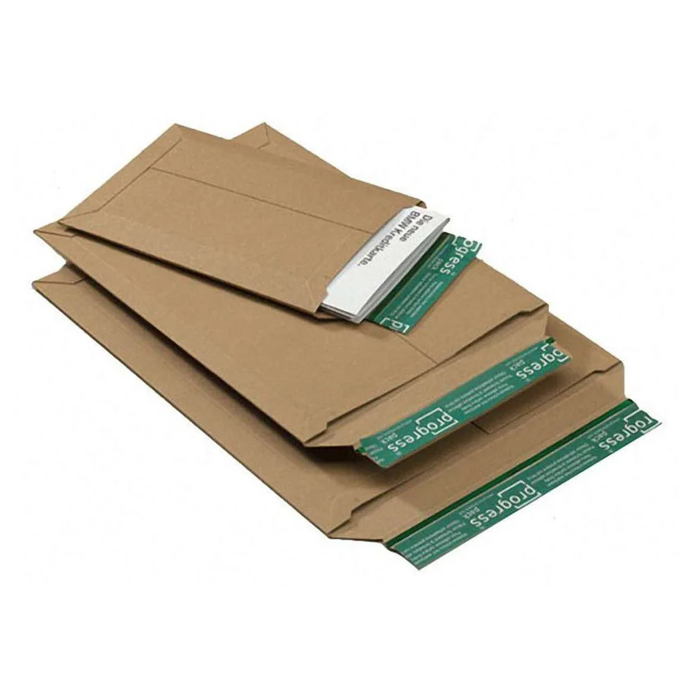 Versandtaschen aus stabiler Vollpappe PP V04.04, 237x342x -30mm, A4+ braun – Bild 2