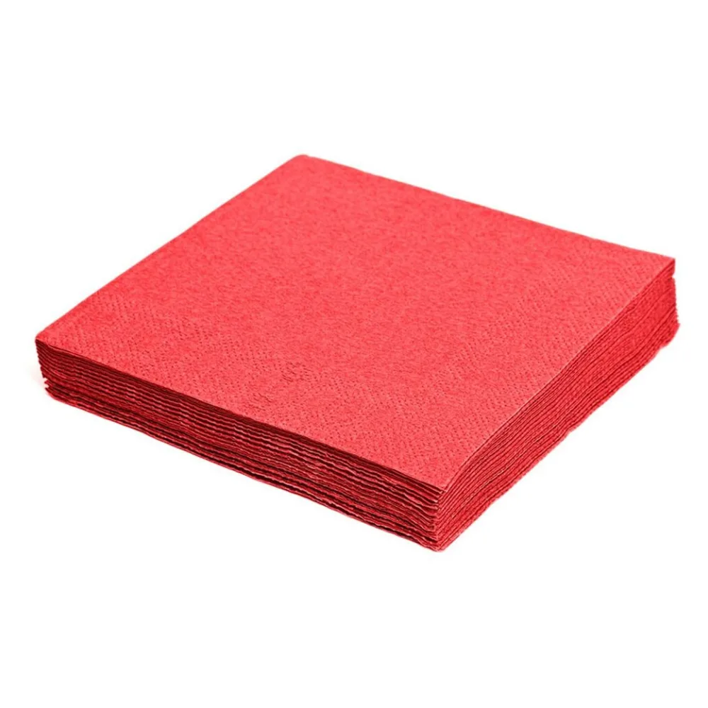 Servietten 33 x 33 cm 1/4 -Falz, 2-lagig rot, 250 Stk. – Bild 2