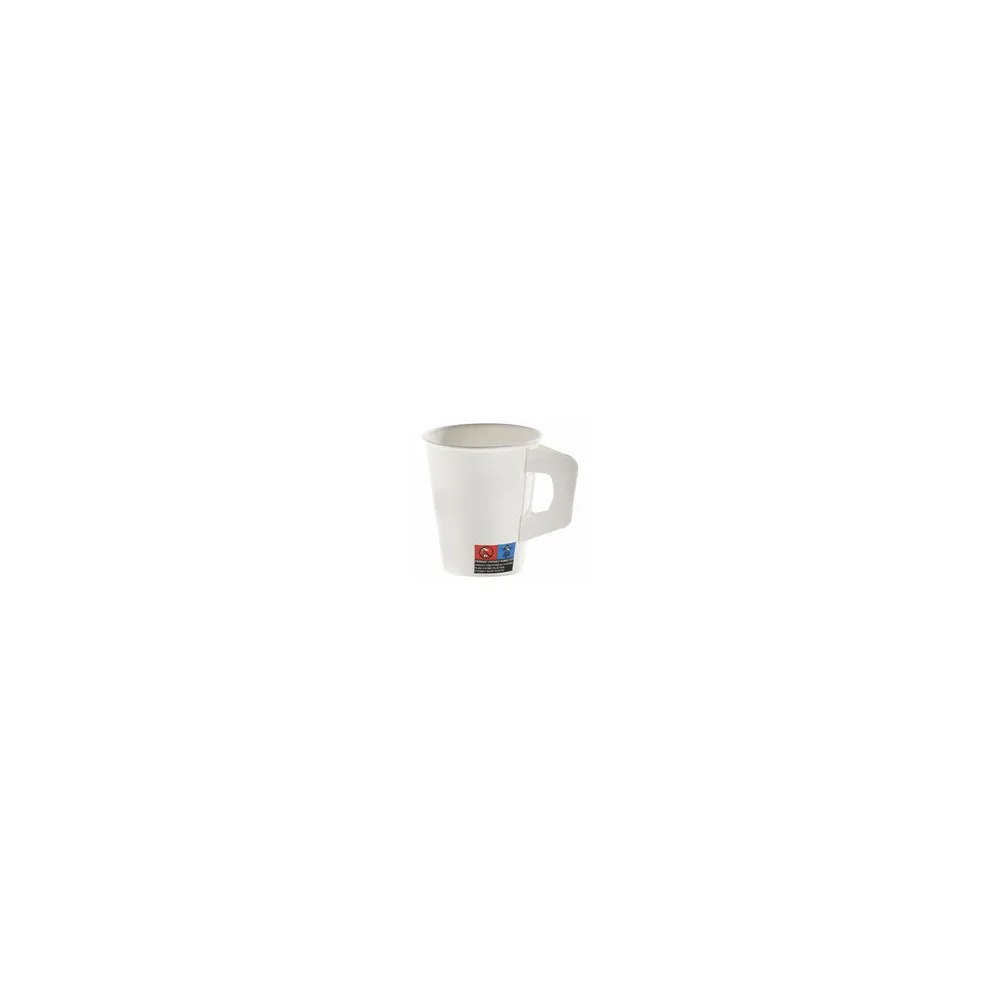 Henkelbecher Kaffeebecher weiß, Pappe beschichtet, 180 ml, 80 Stk.