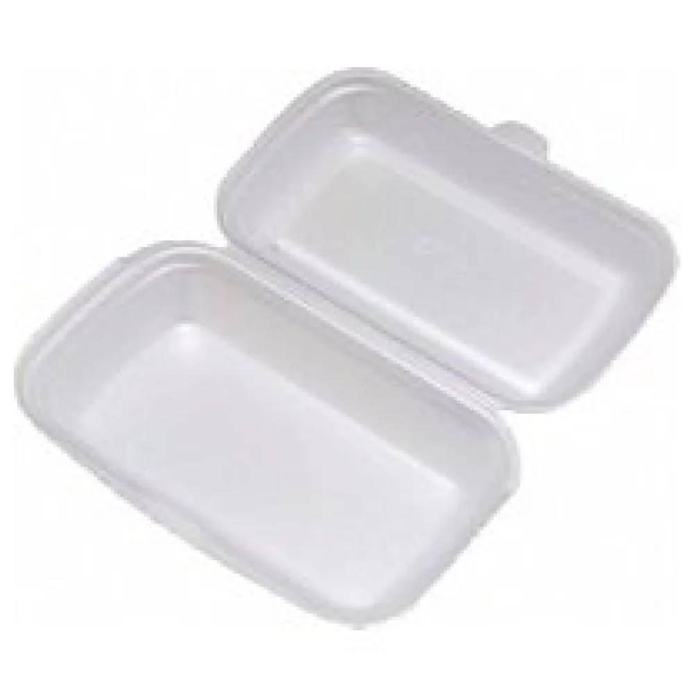 Menüboxen Lunch-Boxen weiß 240x133x75 mm geschäumt, einteilig, 125 Stk. – Bild 3