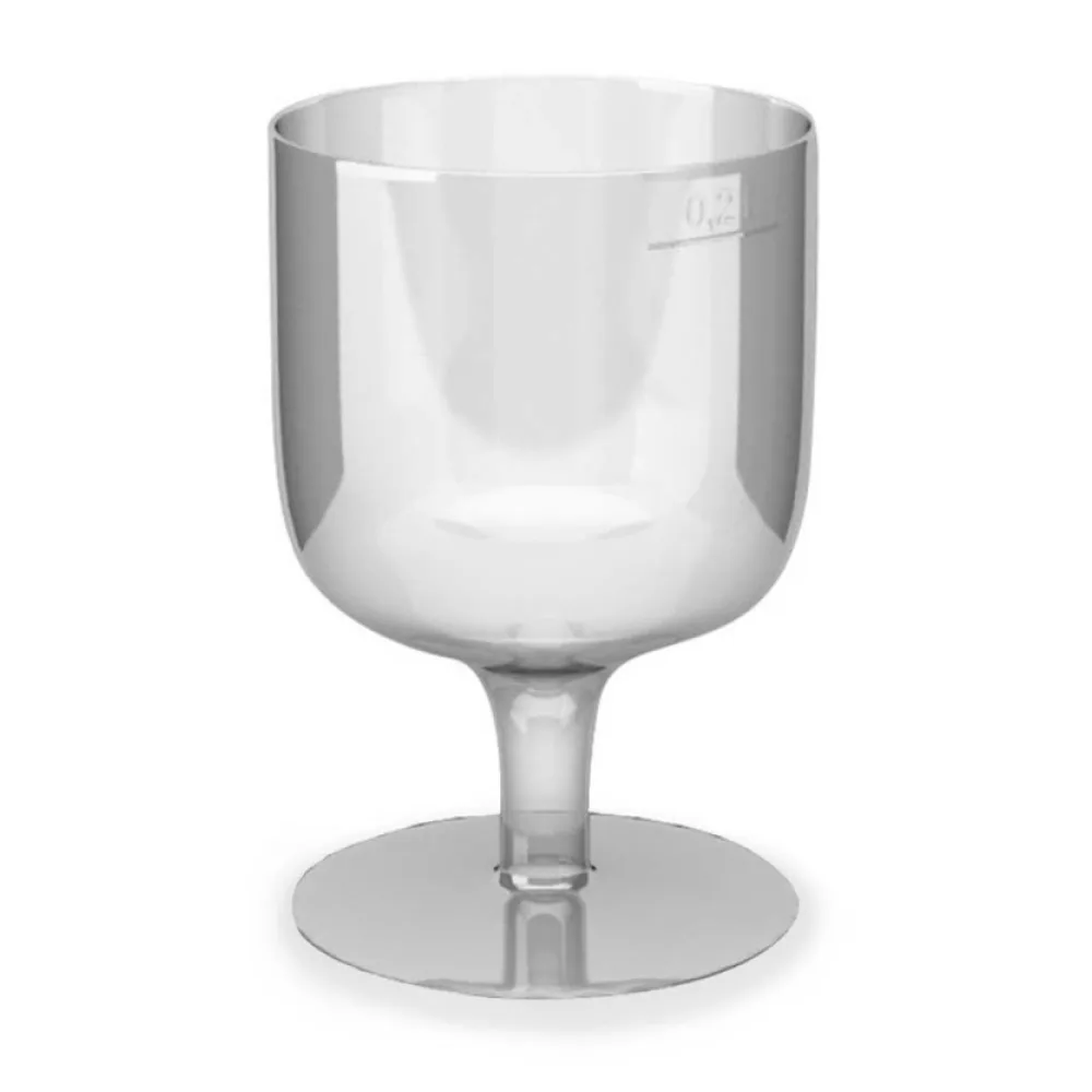 Einweg-Weinglas 200ml, PS, 1 tlg. Ausführung, transparent glasklar, 10 Stk. – Bild 2