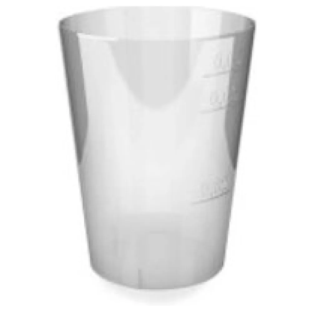 Einweg-Schnapsglas 5cl mit Eichstrich bei 2cl+4cl+5cl, PS transparent, 40 Stk. – Bild 3