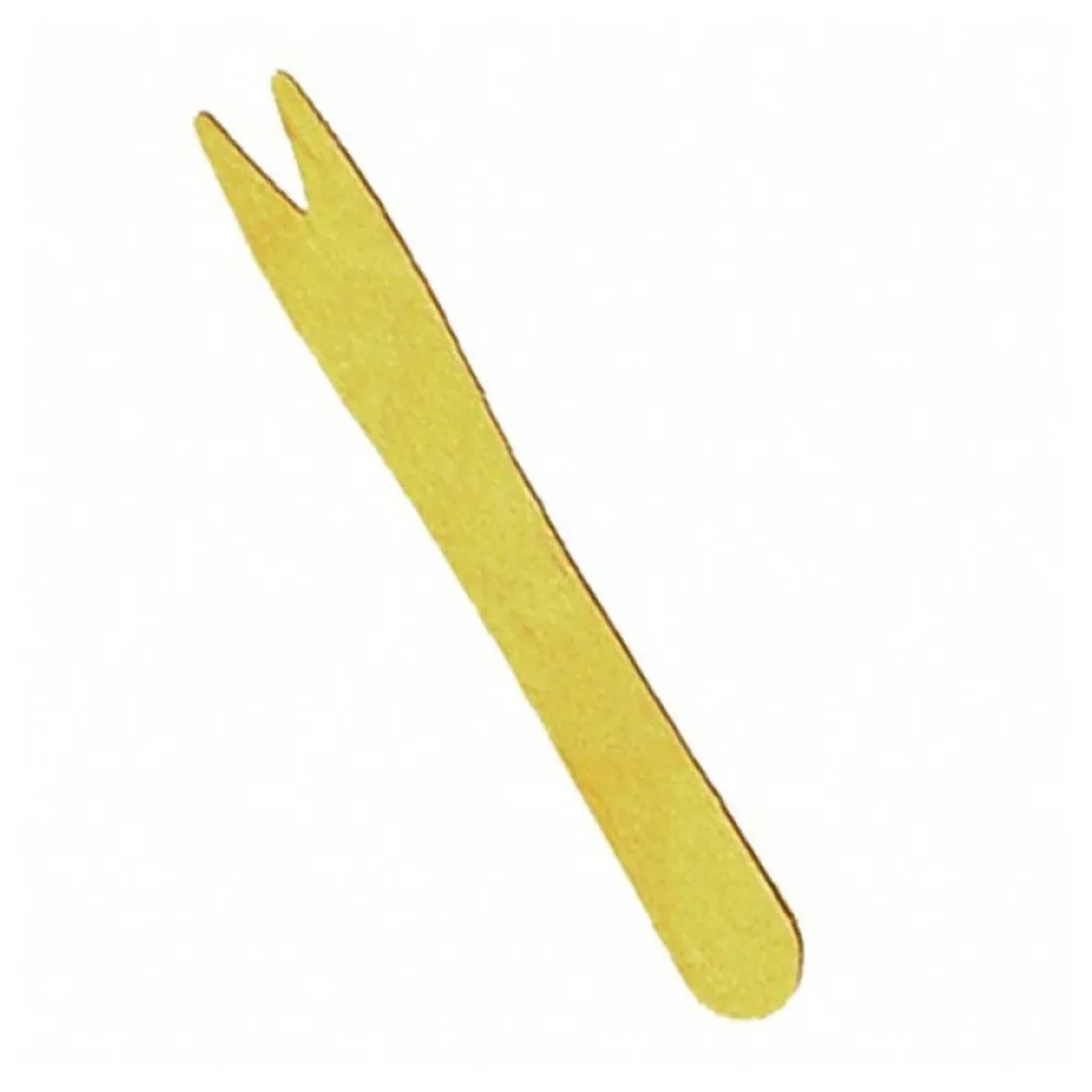 Holz Pommes-Frites Gabel, Snackgabel, Schaschlikgabeln, 85mm, robust, 1000 Stk. – Bild 2