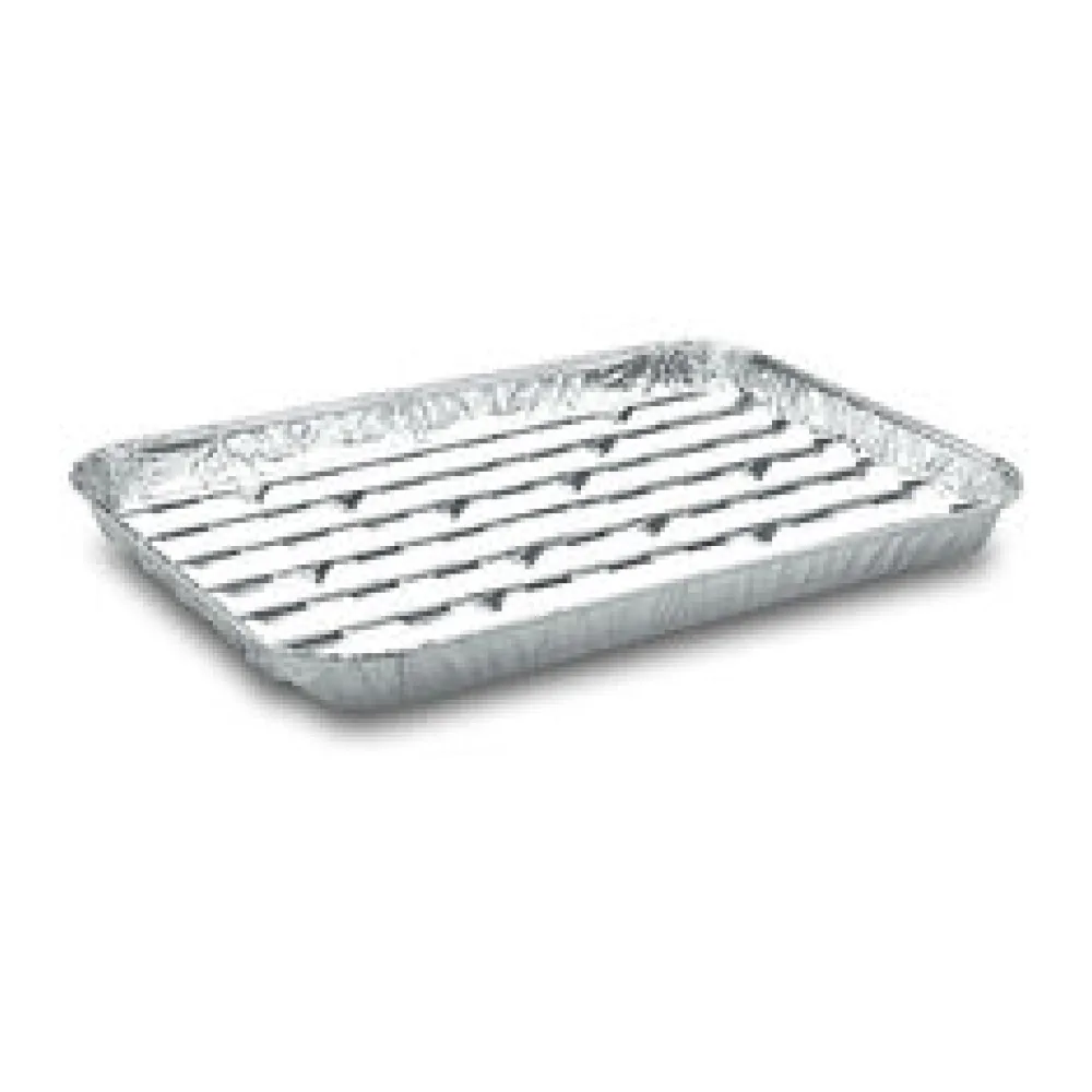 Alu-Grillpfannen Grillschalen BBQ, 34.4 x 22.4cm, mehrfach verwendbar, 5 Stk.