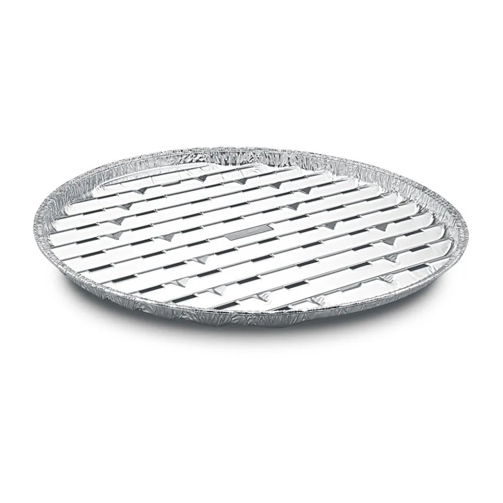 Alu-Grillpfannen Grillschalen BBQ rund ALU O 34cm, mehrfach verwendbar, 3 Stk. – Bild 2