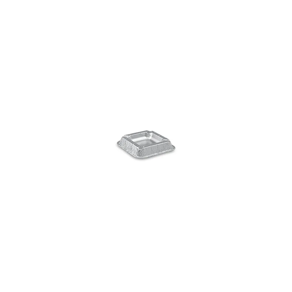 Alu Aschenbecher aus kräftigem Aluminium, eckig, 12,6 x 12,6 x 2,2 cm, 10 Stk.
