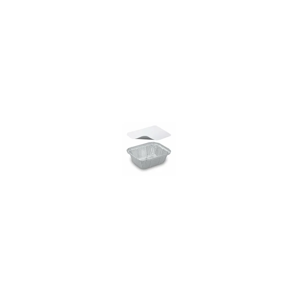 Alu-Servierschale Aluschale eckig 250ml inklusiv Deckel, 20 Stk.