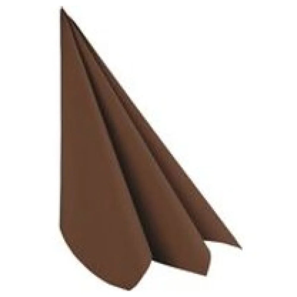 Servietten Airlaid 40x40cm 1/4 -Falz stoffähnlich hochwertig braun, 50 Stk. – Bild 3