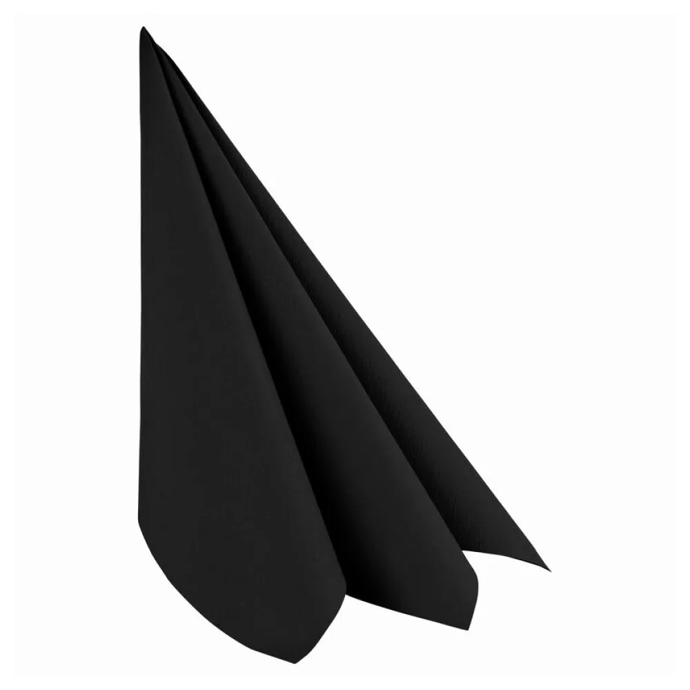 Servietten Airlaid 40x40cm 1/4 -Falz stoffähnlich hochwertig schwarz, 50 Stk. – Bild 2