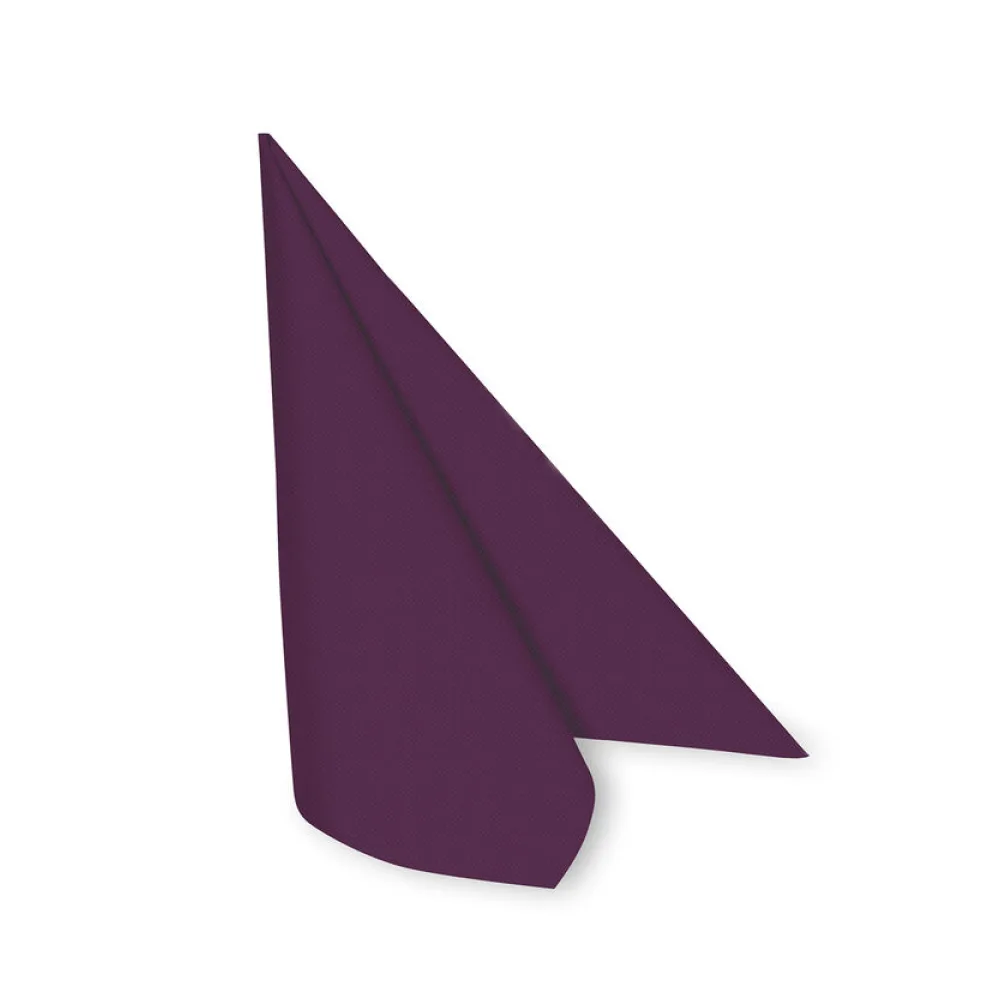 Servietten Airlaid 40x40cm 1/4 -Falz stoffähnlich hochwertig dunkelviolett, 50 Stk. – Bild 2